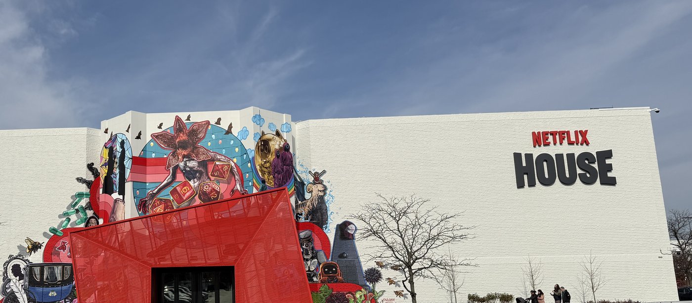 Netflix House exterior at King of Prussia Mall, one of two venues for the KPop Demon Hunters immersive experience.
